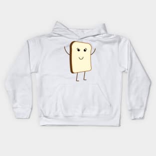 Funny piece of bread character Kids Hoodie